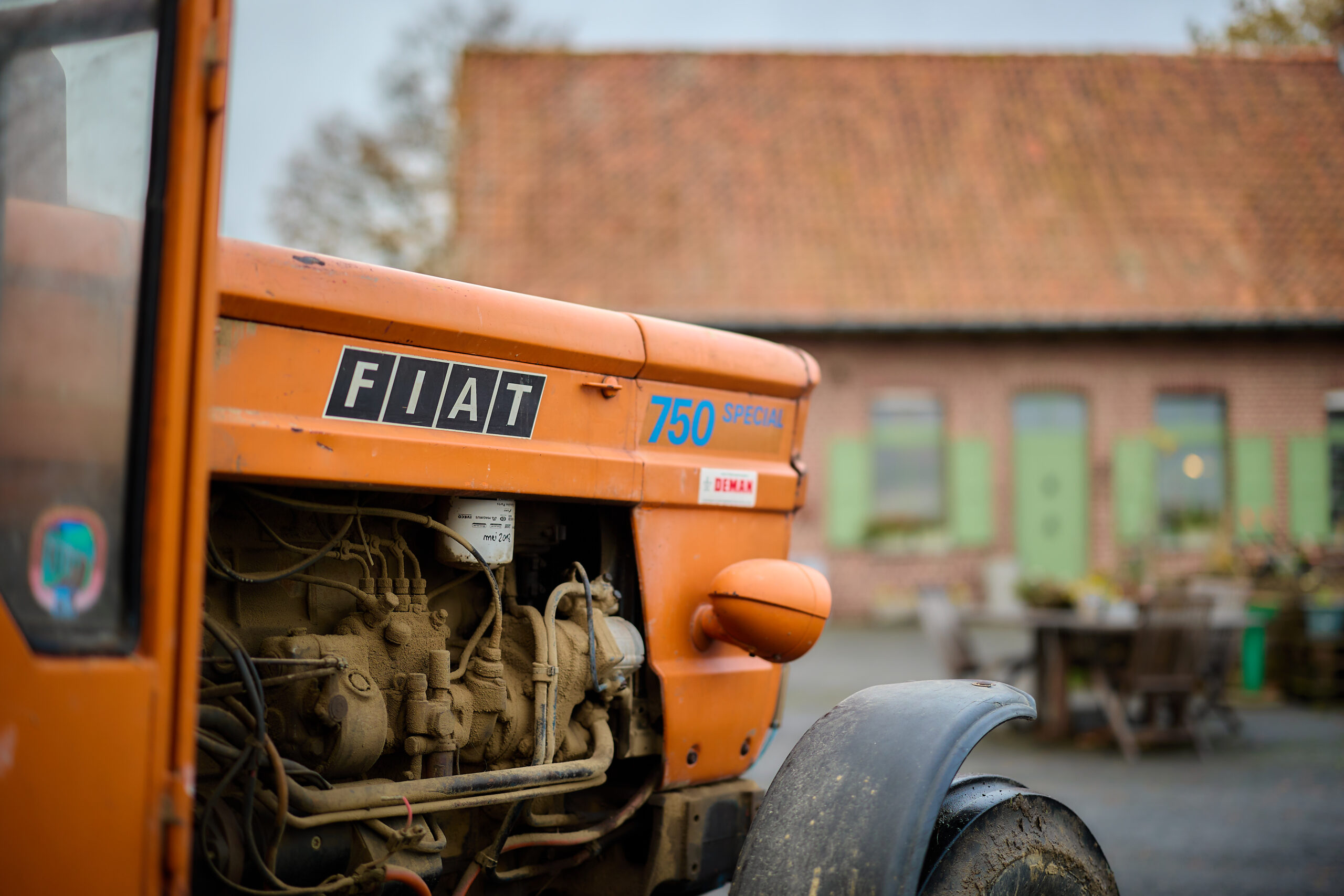 Tractor in field